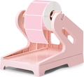 Pink thermal label paper roll holder and dispenser for shipping labels - Printer Holder-Pink