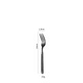 Roman column style stainless steel dessert fork in matte black finish, 14cm length - Small Fork / Black