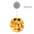 LED Christmas suction cup light with Merry Christmas Santa and reindeer motifs - Merry Christmas