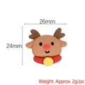 Cartoon reindeer resin pendant for DIY crafts, measuring 26mm by 24mm for Christmas decor - Christmas Reindeer