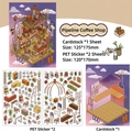 Set d'autocollants DIY Pipe Cafe avec stickers PET et carton pour décor miniature - Café tuyau
