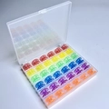 36-compartment Box Containing 36 Colored Bobbins / Shuttle Core Storage Box