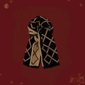Knitted winter scarf in black with camel diamond pattern on a festive red background - Black & Coffee Diamond