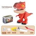 Rode Carnotaurus 5-in-1 dinosaurus briefpapier set met nietmachine en liniaal - Carnotaurus Briefpapier / Rood (Carnotaurus)