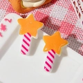 Resin cartoon star wand DIY accessories in orange and pink for phone cases - Orange Magic Wand