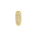 3D balloon bubble letter pendant in 18k gold plated brass with sparkling zircon paving - Letter I / Gold