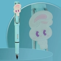 Inkless eternal pencil in light blue featuring a cute white cartoon rabbit clip - Small Rod HB / Little White Rabbit