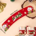 Christmas cup sleeve with Santa and Reindeer motifs in festive red for cake buckets - 10 Pieces / Cup Sleeve Santa Holding Ball Red