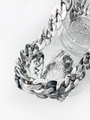 Chunky acrylic chain necklace featuring grey and white marble pattern links - 60cm Grey White Marble Necklace