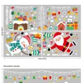 Christmas window stickers set with Santa, snowman and fireplace, size 60x90cm - Santa Claus Train Style / AMJ901