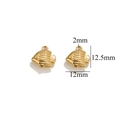 Golden stainless steel fish charms for DIY jewelry with precise size measurements - Gold Fish-535