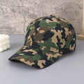 Cappellino da baseball in velluto a coste mimetico con parte superiore rigida e cinturino regolabile - M (56-58cm) / Mimetico Blu Navy Verde Scuro/Chiaro