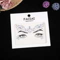 Funkelnde AB irisierende Acryl-Gesicht-Strasssteine für Party-Make-up-Dekoration - AB Weiß