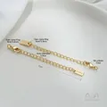14K gold-filled 7cm extension chain with Lucky tag and 901 lobster clasp for jewelry - Rectangle Tag Lucky 14K Gold Plated