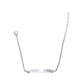 Pulsera de barra geométrica de acero inoxidable plateado con cadena de caja ajustable y cierre - Cadena de Caja para Hombre Acero / Color Acero