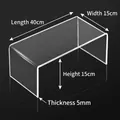 U-shaped acrylic shelf dimensions: 40x15x15cm with a 5mm thick transparent material - 40x15x15cm