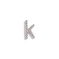 Silver twisted rope letter K pendant in stainless steel for minimalist necklaces - Mini Twist Letter Pendant-Steel Color-K