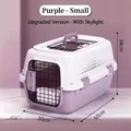 Petit sac de transport violet pour animaux avec toit ouvrant pour chiens et chats - Petit Amélioré-Avec lucarne (50x30x34cm) / Violet