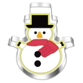 Macro shot of snowman-shaped stainless steel cookie cutter with sharp metal edges - Snowman 7318