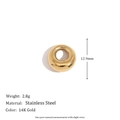 Mini Hollow Round Ring - Small Gold