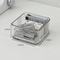 Compact square clear acrylic desk organizer 8.5x4.5cm for stationery and cosmetics - Square - Transparent Divider