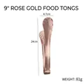 Roségoldene 9-Zoll-Küchenzange aus Edelstahl mit Lochmuster für Grillen und Braten - 201-Edelstahl / 9 Zoll / Roségold