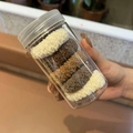 Dicke elastische Haargummis Set in Beige- und Brauntönen in einem klaren Kunststoffglas - 1 Dose Gemischte Farben (6 Stück/Packung)