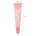 Pink single stem flower bag with white lace pattern and 45cm height dimensions - Lace Single-Stem Bag (Rose Pink)