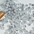 Close-up of 8mm grey and white gradient glass beads spilling from a glass beaker - 10mm / N26# Gray (10MM)