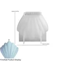 Moule en silicone en forme de coquille pour bougies DIY et résine avec dimensions - Moule Coquille No. 2 Grand