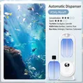 White automatic fragrance dispenser with blue gradient bottle and aromatherapy scents - Machine + Floral Charm Scent