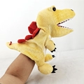 Puppazzo a mano in peluche di dinosauro giallo con spine rosse giocattolo per bambini. - Burattino Stegosaurus