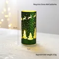 Green metal Christmas lantern with reindeer cutout and 15cm height specification - Green Cup