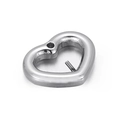 Polierter silberner Herzanhänger mit Loch für DIY-Schmuckherstellung Zubehör - 19*16mm(KLJ4923-Z) / Stahlfarbe