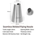 Saint Honore stainless steel piping nozzle tip #580 with 39mm height dimensions - 580 (Saint Honore Type)