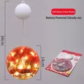 LED Christmas snowman snow house hanging light 14x34cm battery powered warm glow - Christmas Snow House / Warm White