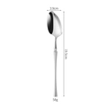 Polished 304 stainless steel spoon with sleek tapered handle and mirror finish, 19.5cm - Silver (Dinner Spoon)