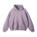 Sweat à capuche oversize lavande à épaules tombantes avec une poche kangourou - XS / Hauts / Mauve Clair