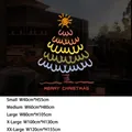 Colorful abstract Christmas tree static window sticker with Merry Christmas greeting text - Small / Sduv-469