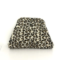 Elegante pochette in maglia con stampa leopardata, design morbido a nuvola intrecciata - Borsa a mano in maglia / Leopardo Beige