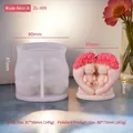 Rose heart double bear silicone candle mold with white translucent finish for Valentines - Rose Bear A ZL-909