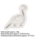 Cartoon dinosaur silicone cake mold with 10.5x8x1.5cm dimensions for DIY clay crafts - Style 1 / Gray