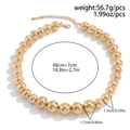 Golden chunky CCB bead necklace for men with 1.7cm balls and lobster clasp detail - Gold