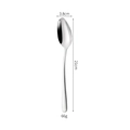 Polished 304 stainless steel spoon, length 21cm, width 3.8cm, weight 66g on white background - Elegant No.1 Pointed Spoon