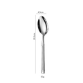 Golden Roman column stainless steel dinner spoon with size and weight dimensions - Dinner Spoon / Silver