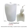 Stampo in silicone per candele a forma di torso umano per arte in gesso fai-da-te - Coppia-Fidanzato RX-65