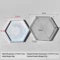 Hexagonal silicone mold for DIY resin coasters with product dimensions and weight - Hexagon J-145