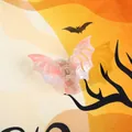 Pink bat hair claw clip with mother of pearl texture for Halloween styling - Textured Bat-Pink