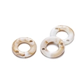 Flat round acrylic beads with marble texture and double holes for DIY jewelry making - Round B19