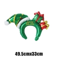 Inflatable Christmas headband balloon with green Santa hat and Merry Christmas text - Mini Headband Christmas Gift Hat Green